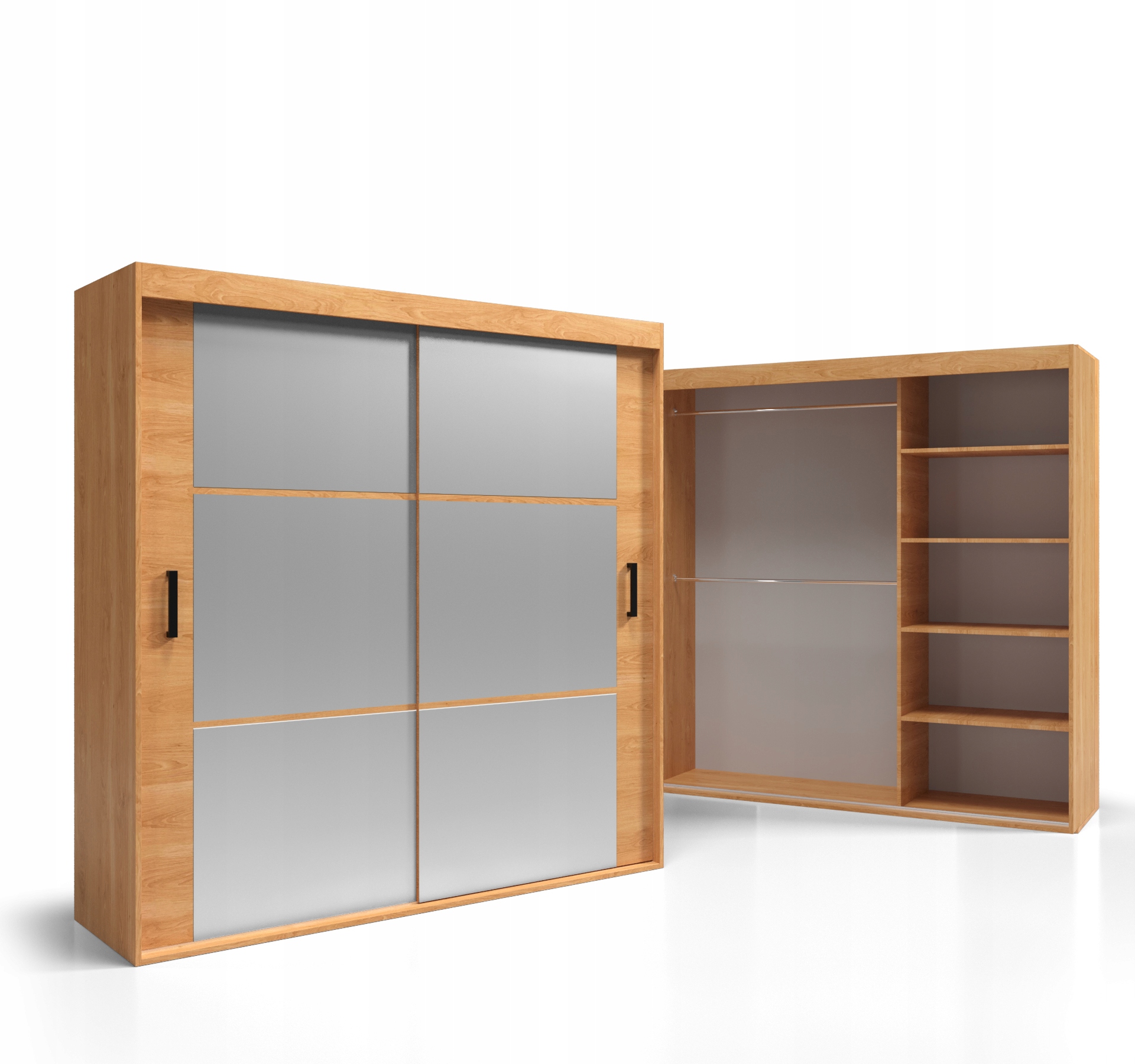 Skříň Šatní skříň Se Zrcadlem 120x250 Deska 18 mm VSZ92 2-Dveřní O-sofa