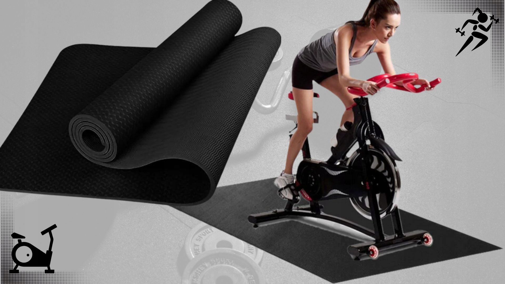 MATA OCHRONNA POD SPRZĘT SPORTOWY SOLIDNA GRUBA Grubość 0.8 cm