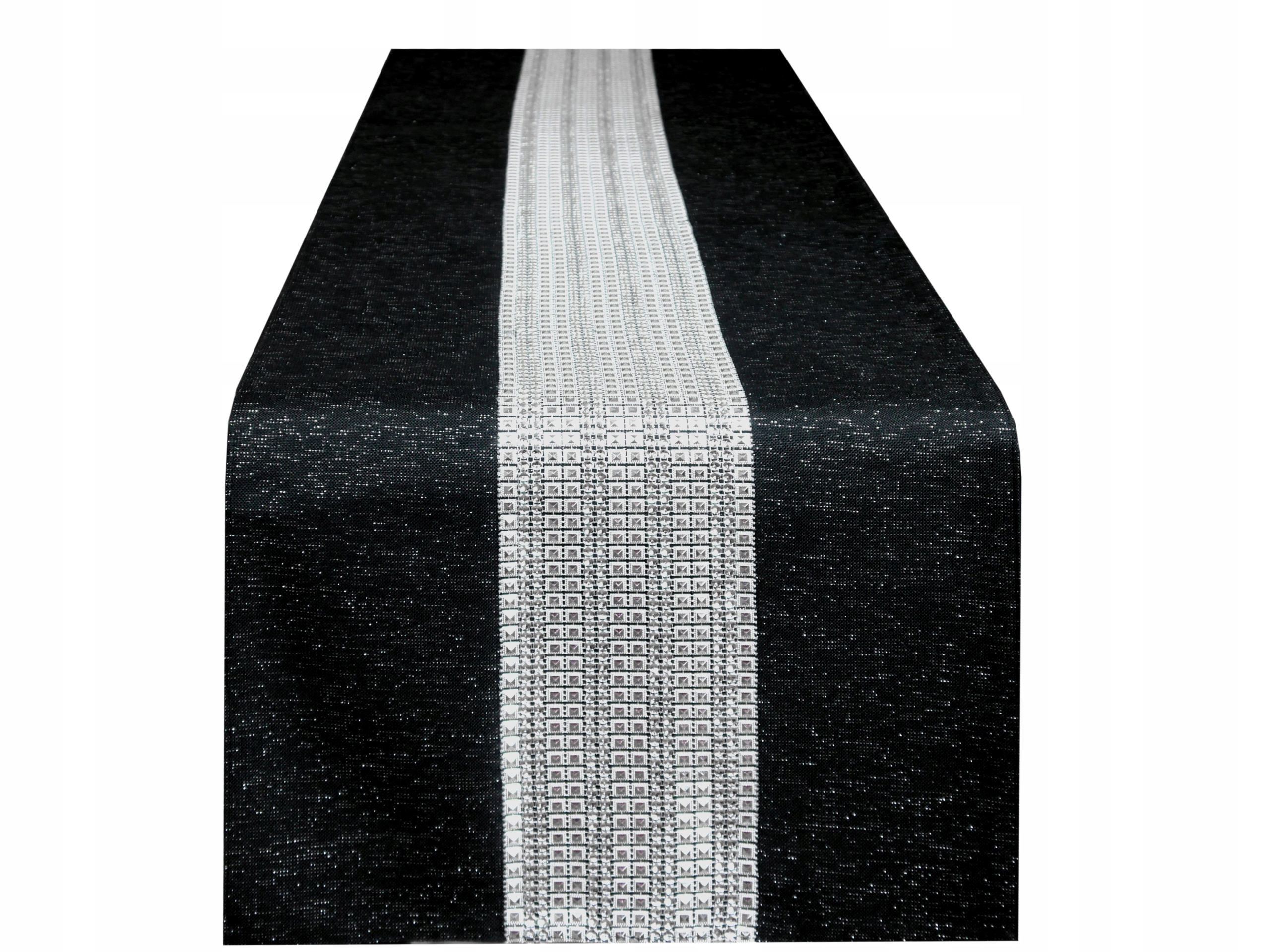 

Nowoczesny bieżnik obrus Oskar 33x140 cm czerń