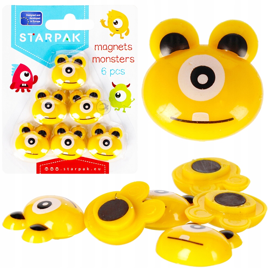 

Magnesy Na Lodówkę Tablicę Monsters Komplet 6 Szt