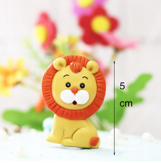 Topper piki dżunga zoo lew dekoracja na tort