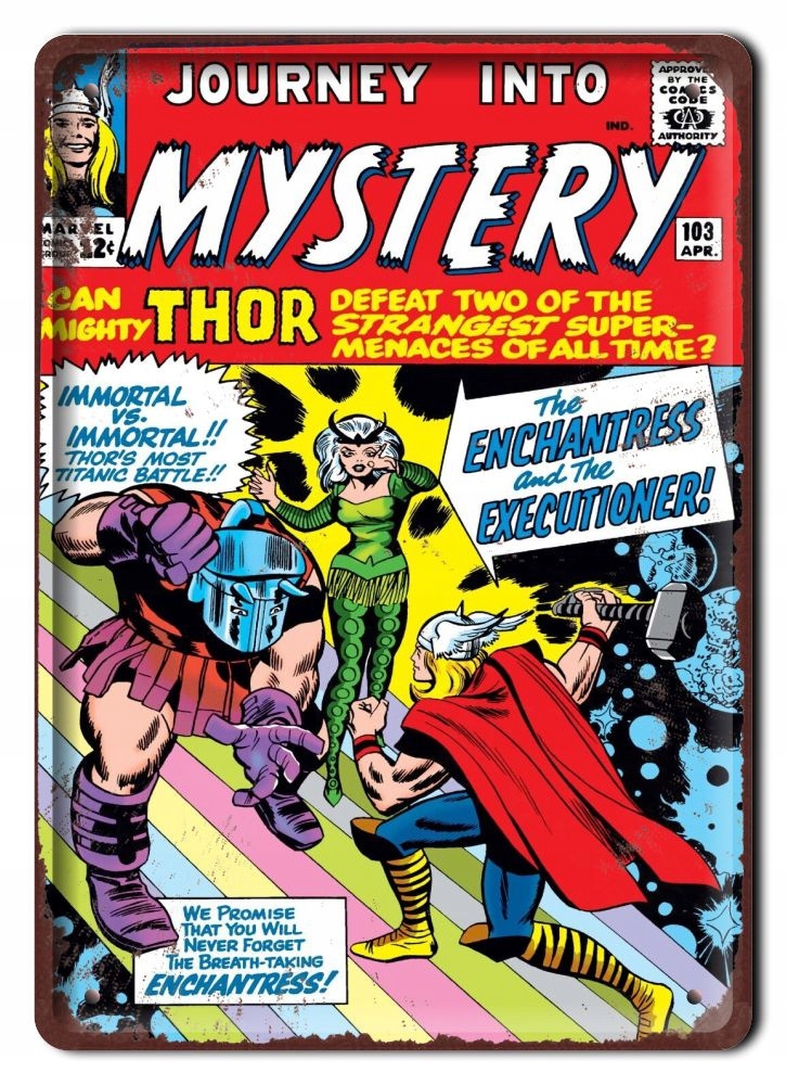 Komiks Plakat Metalowy Szyld Mystery #16906