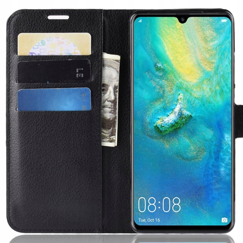 

Etui Z Klapką Portfel Litchi Do Huawei P30 Pro
