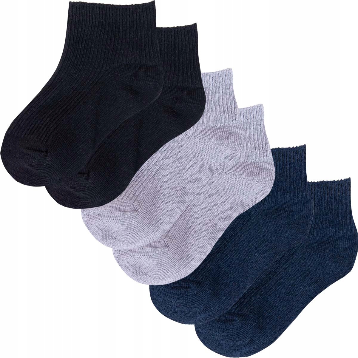 

3-PAK Skarpetki za kostkę Bezuciskowe ciemne 27-30