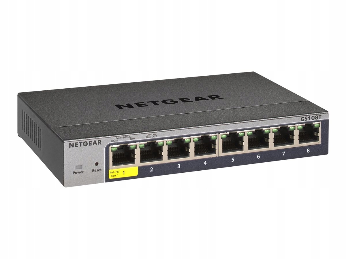 Switch Netgear GS108T (GS108T-300PES) Spravovateľný