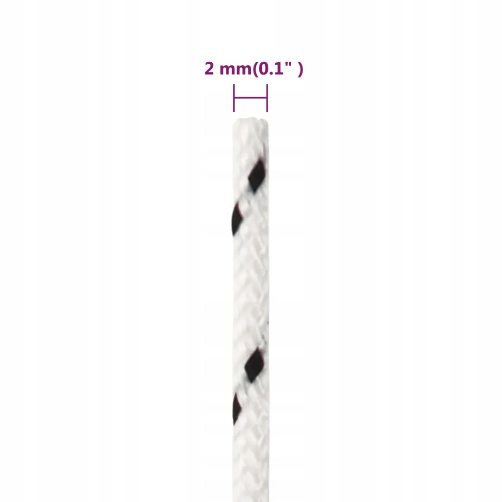 Pleciona linka żeglarska, biała, 2 mm x 100 m, pol Kod producenta 8720287130222