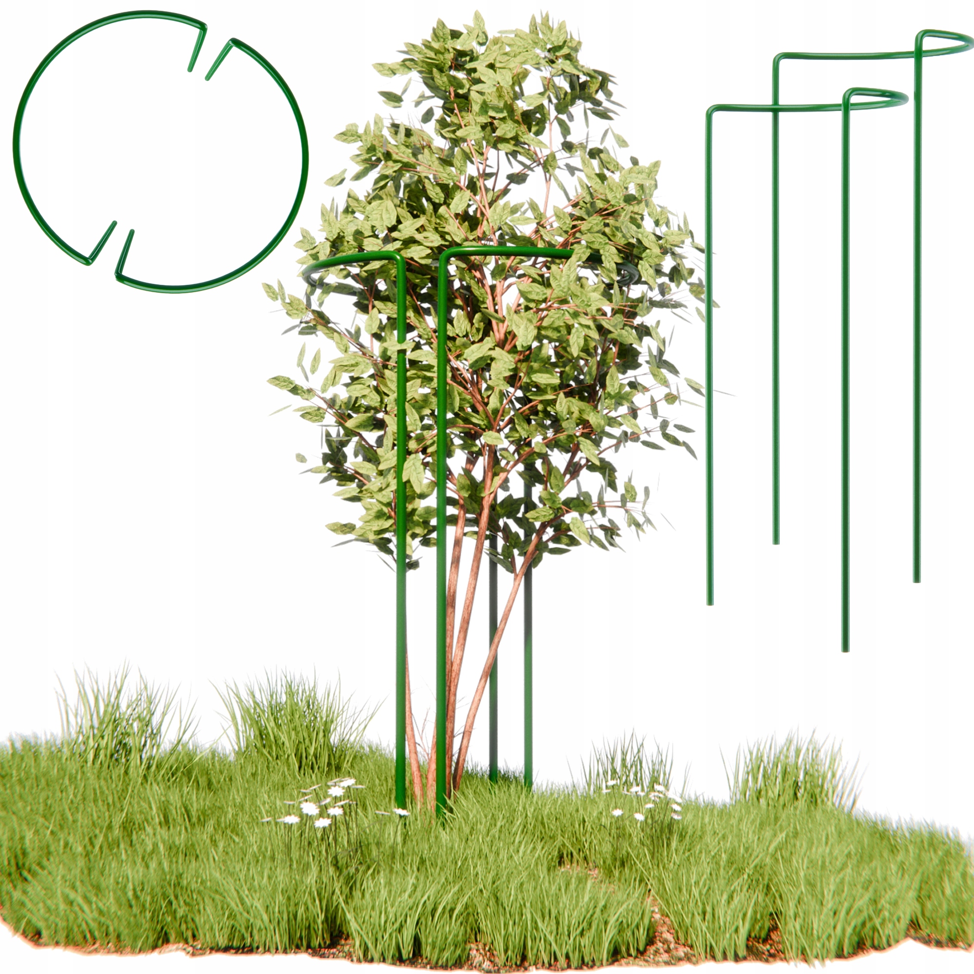 2X опора для садовых цветов, металлическая опора для растений 35x70 см, 2 шт.