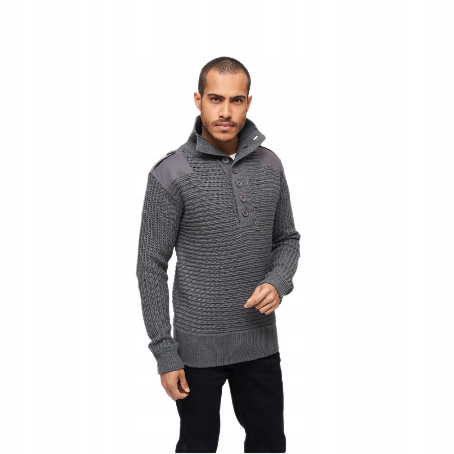 Vojenský svetr Brandit Alpin Pullover Antracit S