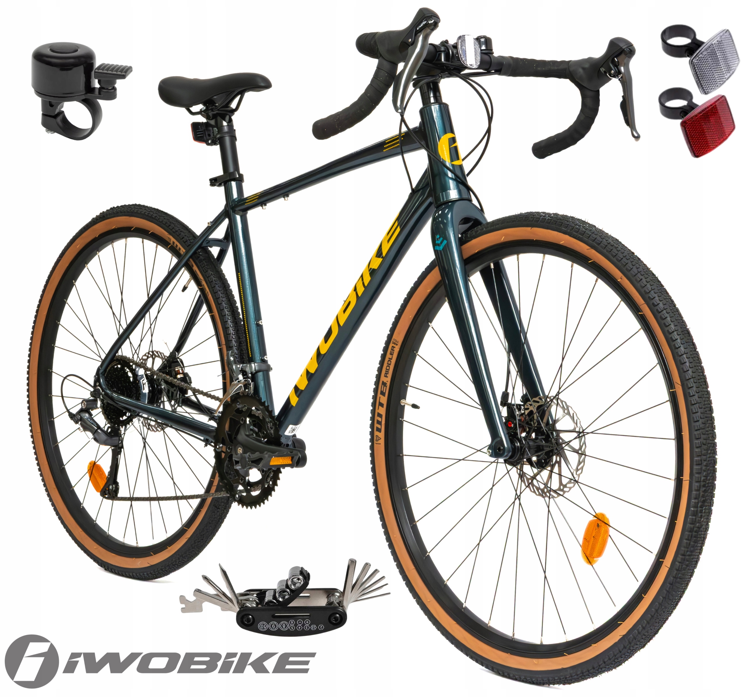 Pánské kolo Gravel 28 Aluminium Iwobike 2025 Shimano Claris Karbon Lehký