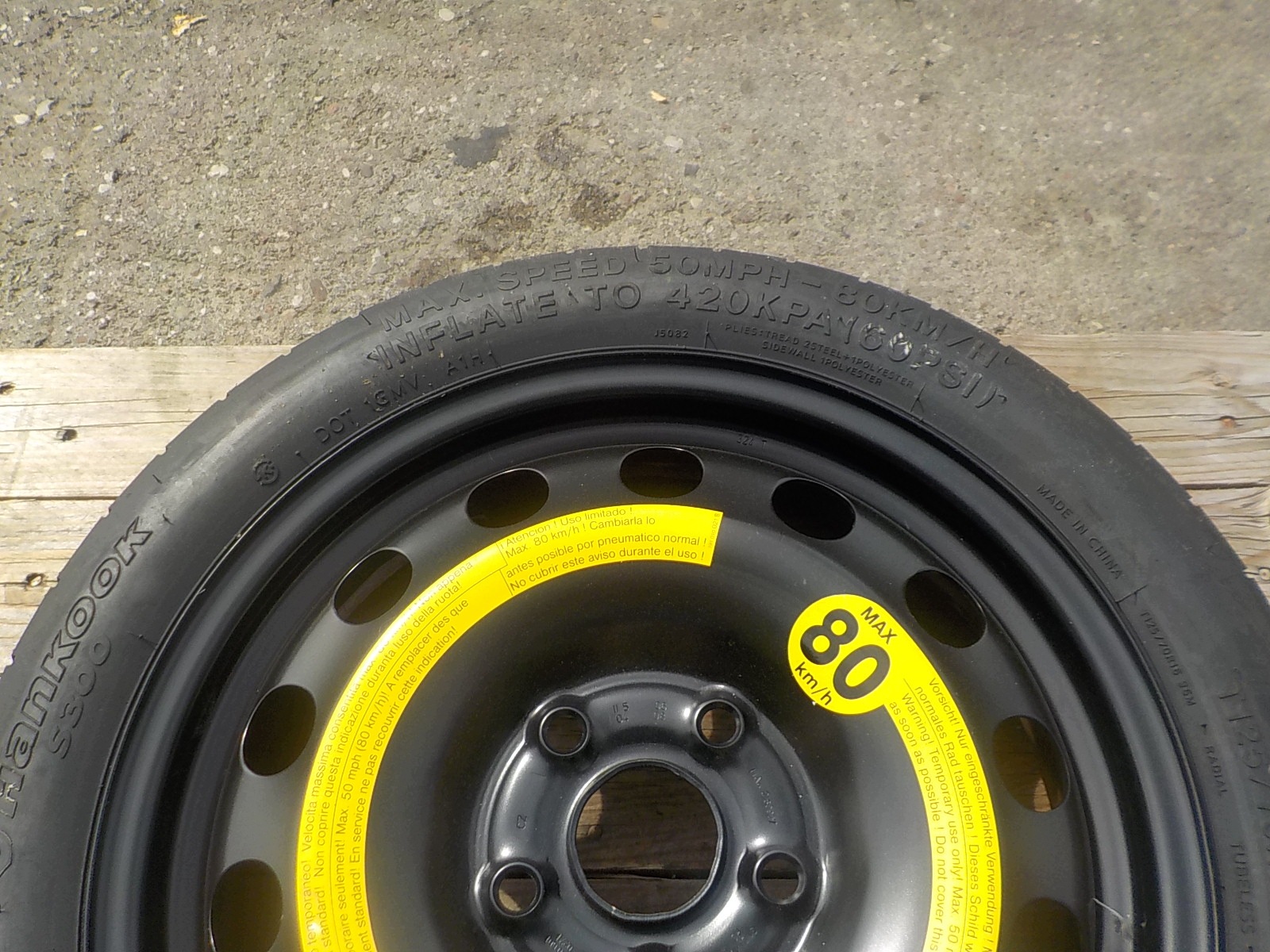 GOLF VII AUDI A3 8P LEON III Notrad R16 5x112