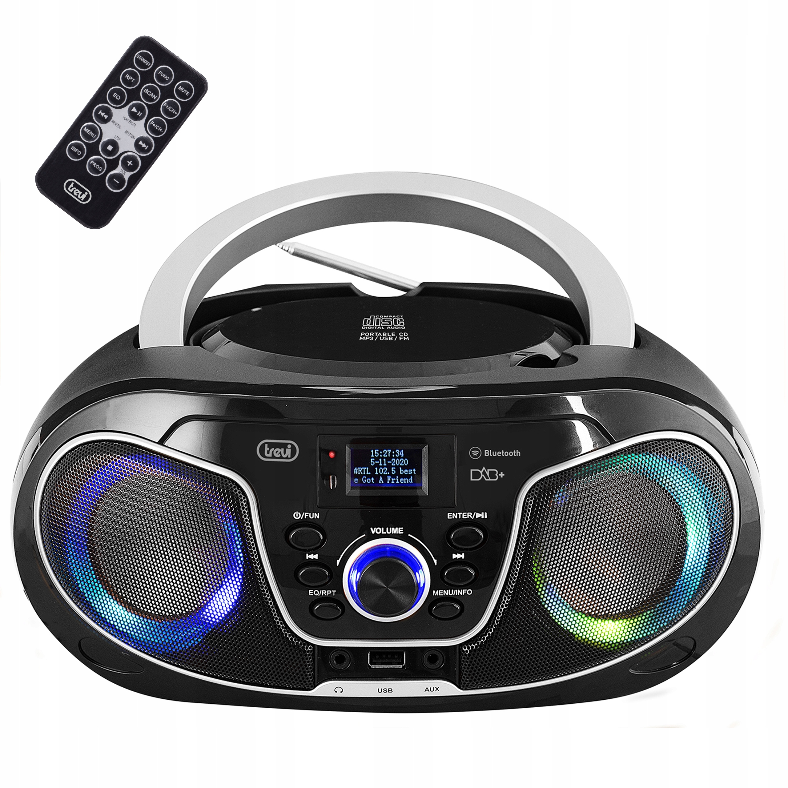 Boombox Przenośny Radio Dab+ CD Bluetooth Usb MP3 Aux-in