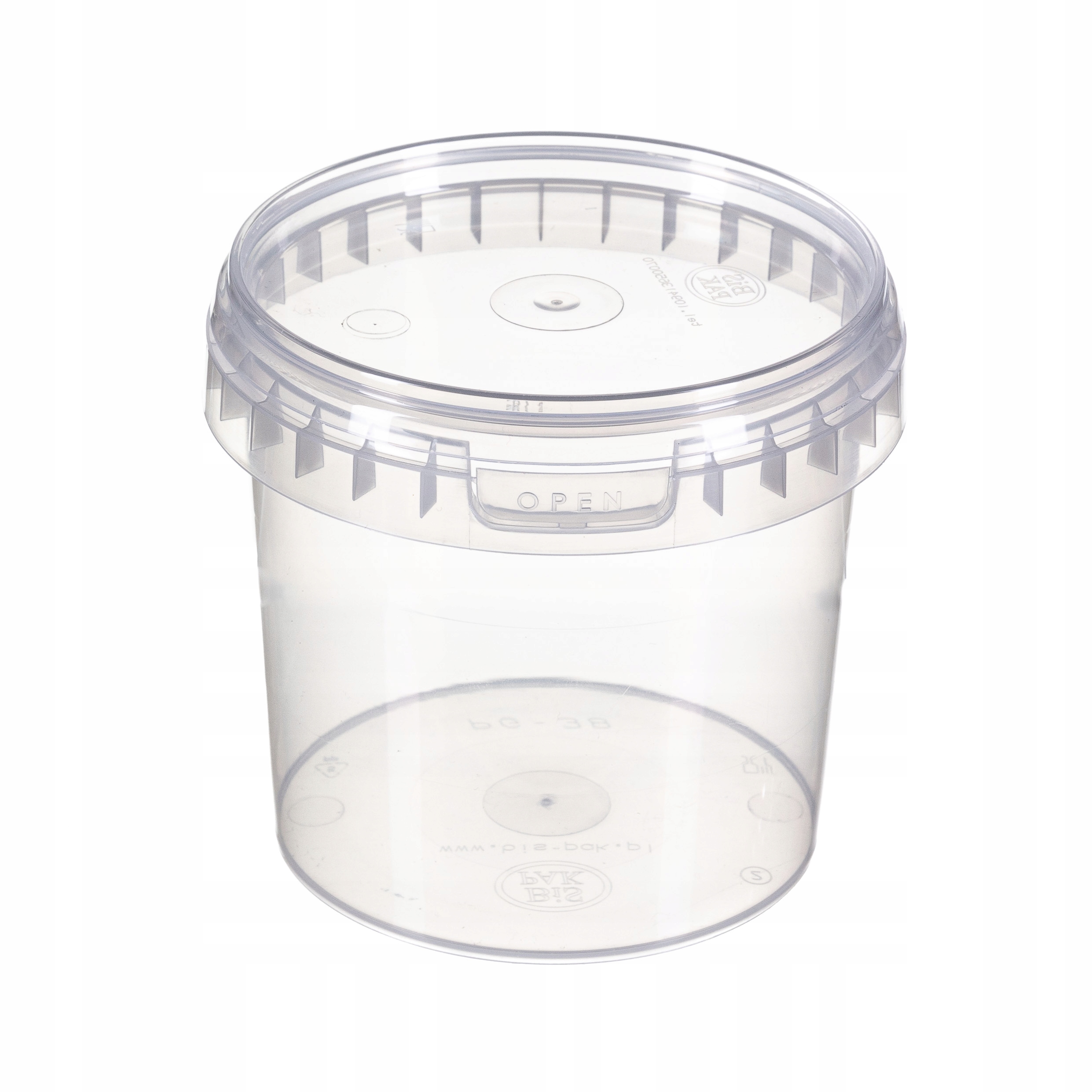 POJEMNIK OKRĄGŁY PLASTIKOWY Z POKRYWKĄ 0,3 L ATEST