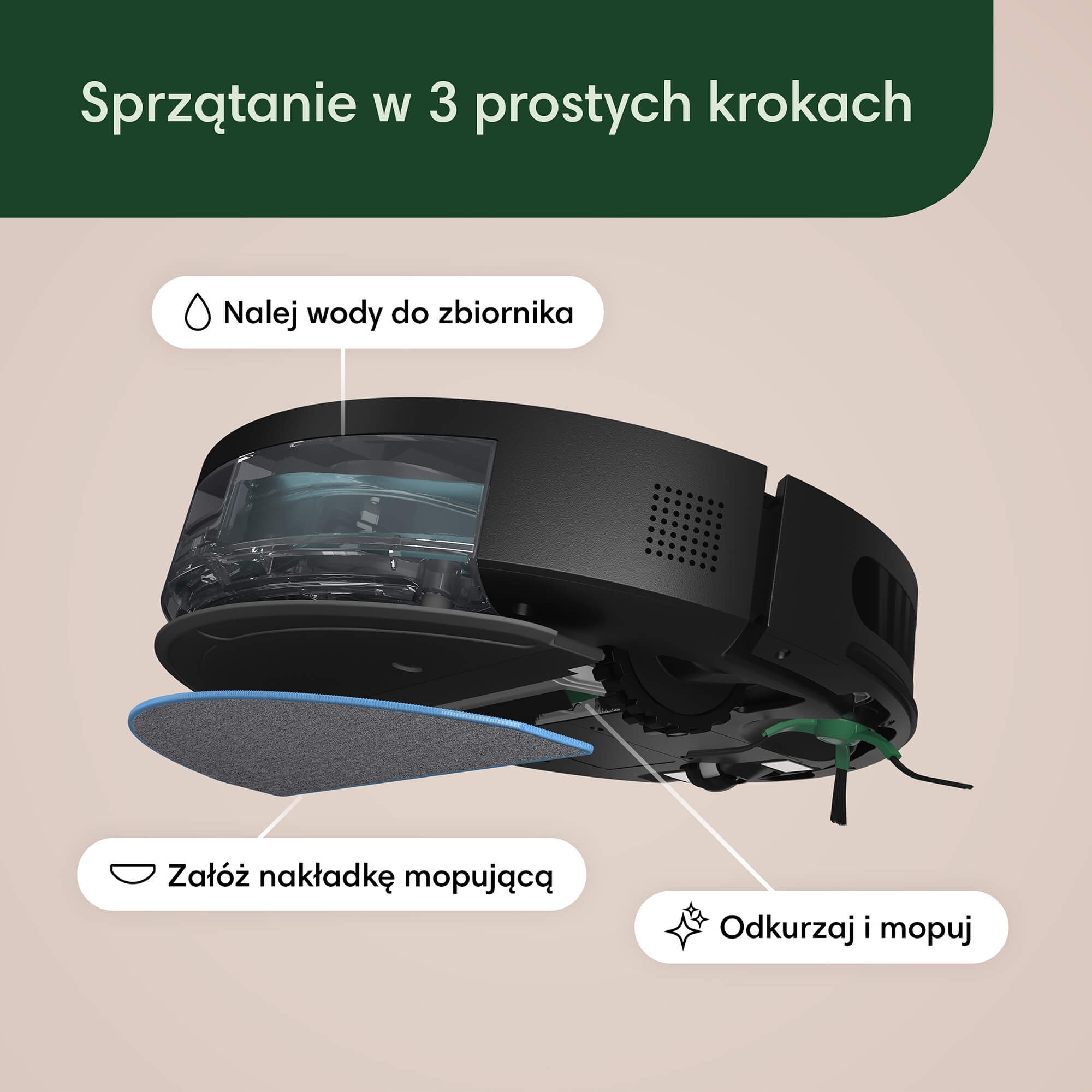 Robot sprzątający mopujący odkurzający iRobot Roomba Combo Essential Czas pracy bezprzewodowej 75 min