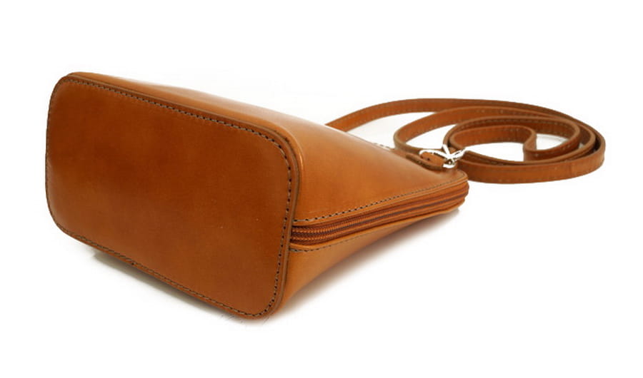 TOREBKA skórzana listonoszka stożek ZŁOTA Wzór dominujący bez wzoru