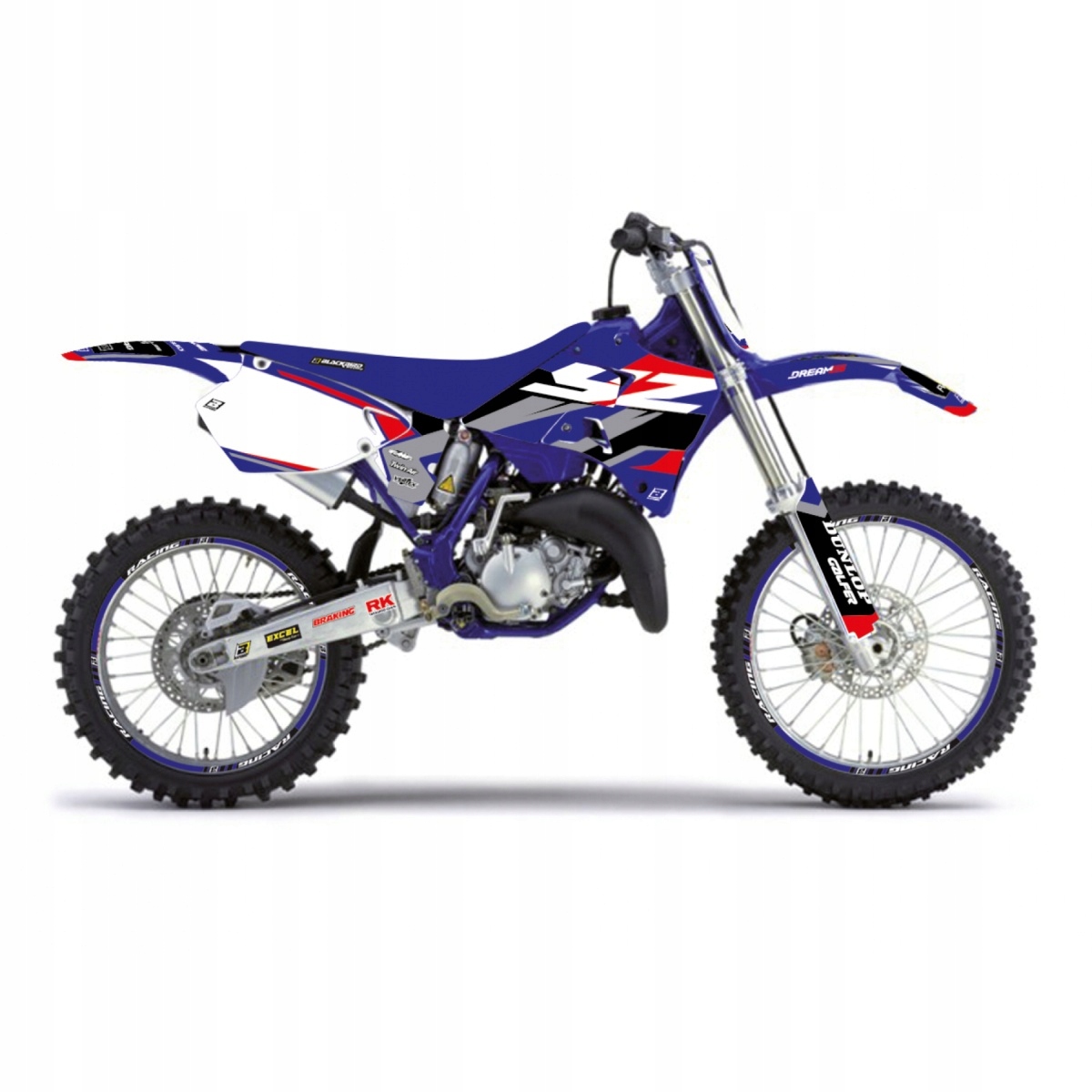 Sada Nálepiek (oklein) Yamaha YZ125/250 96-01 Dream 5 Modrá Čierna