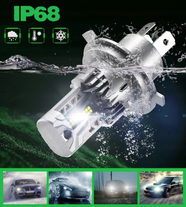 ŻARÓWKA H4 LED CANBUS 1 DO 1 MOCNE BIAŁE ŚWIATŁO 6500K 10000LM 1 SZTUKA Producent inny