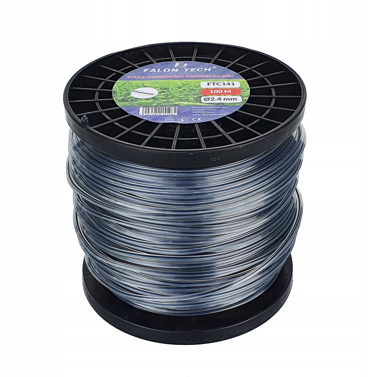 ŻYŁKA TNĄCA DO KOSY 2,4mm 100m KWADRAT ZBROJONA WYSOKA JAKOŚĆ WYTRZYMAŁA!