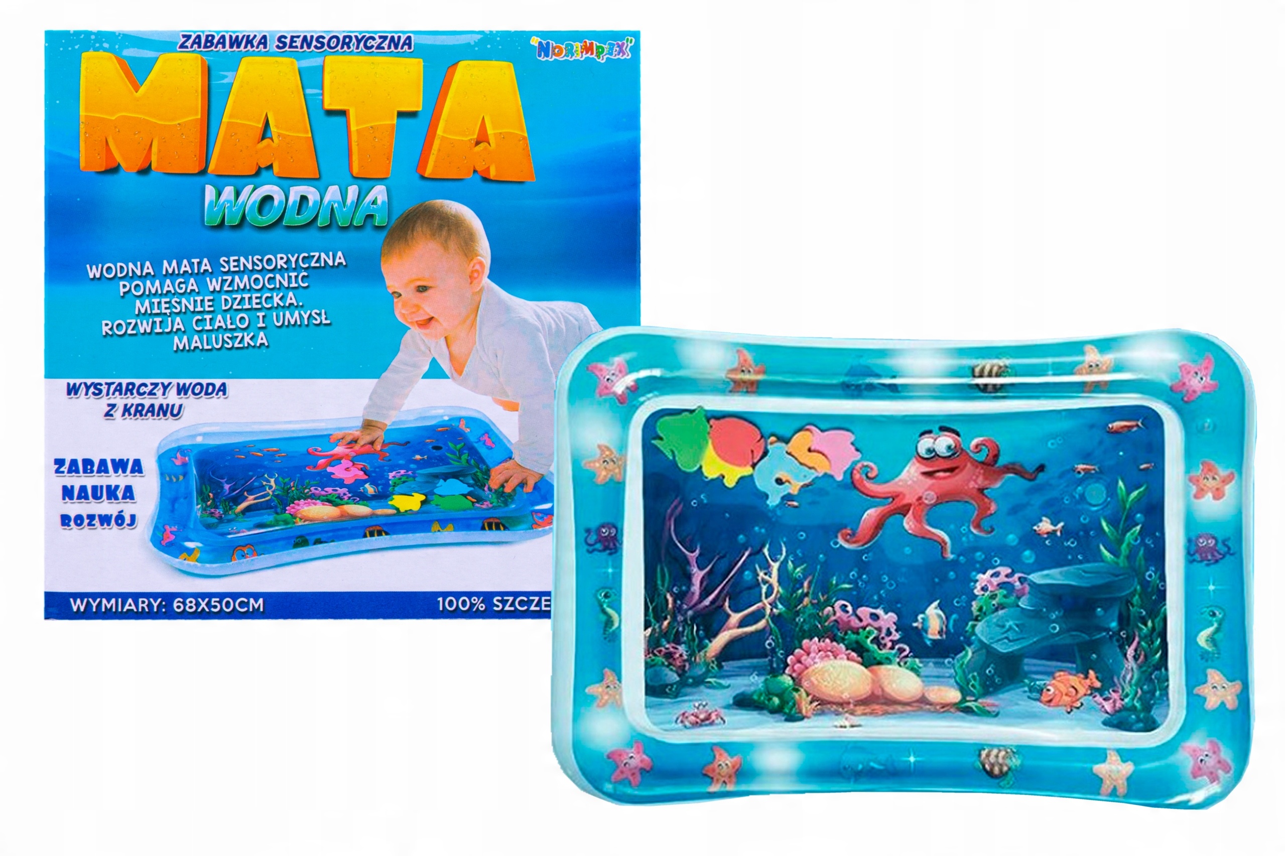 

Dmuchana Mata Wodna Sensoryczna Dla Niemowląt