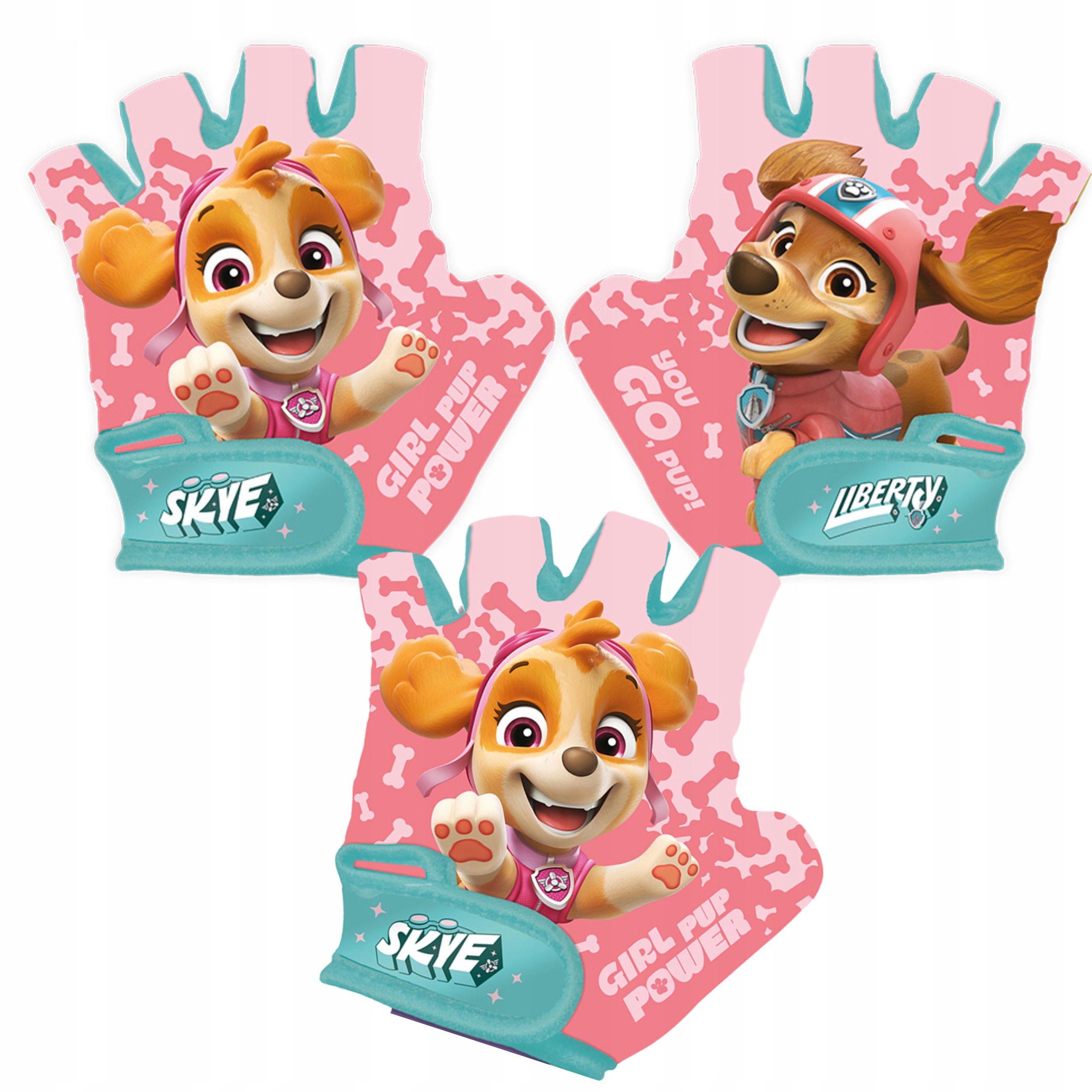 RĘKAWICZKI ROWEROWE, NA ROLKI OCHRONIACZE DZIECIĘCE PSI PATROL 3-8