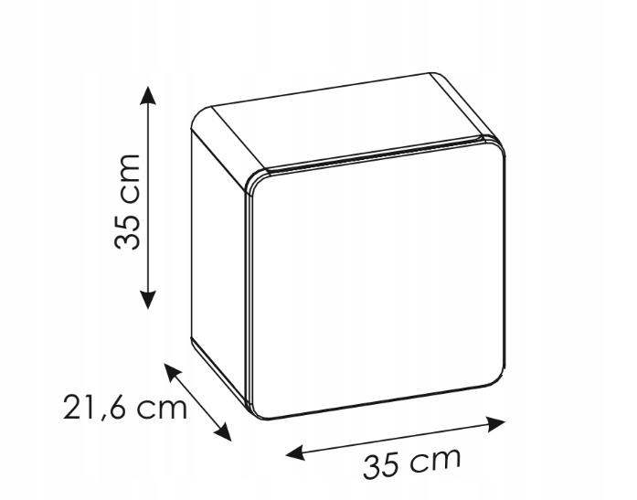 ARUBA 831 SZAFKA 35 CM WISZĄCA CRAFT ZŁOTY / BIAŁY Głębokość mebla 22 cm