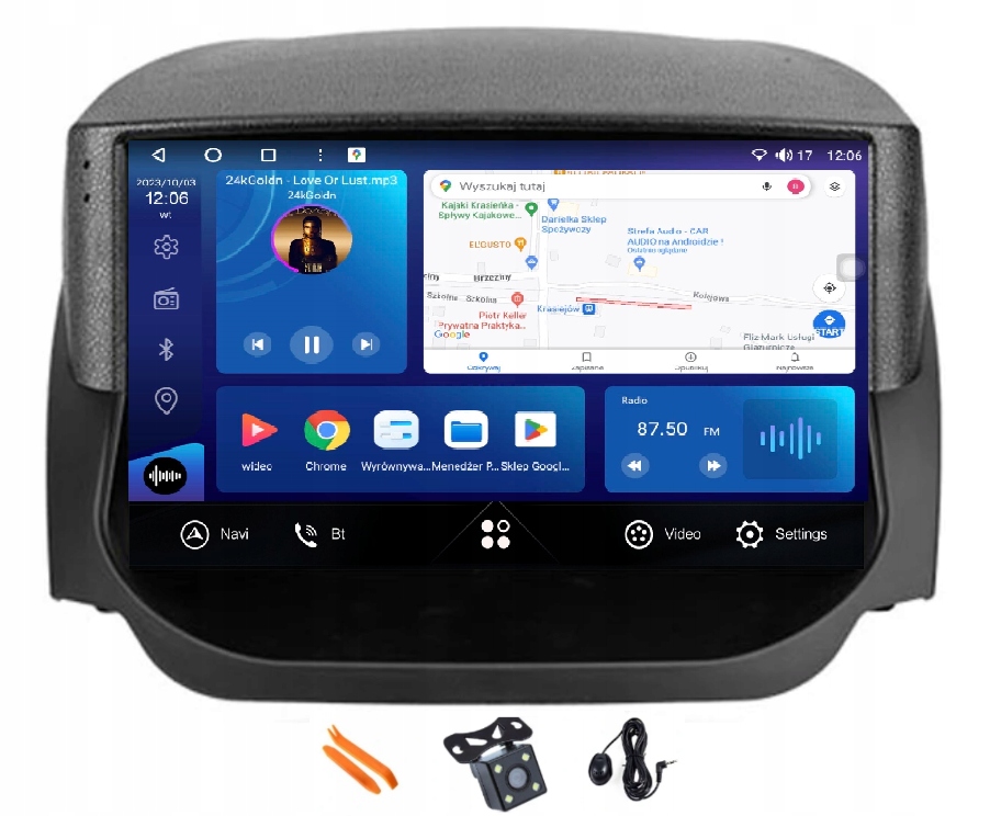 Radio Android Nawigacja Qled Carplay 128GB Ford Ecosport Eco Sport 2 13-18