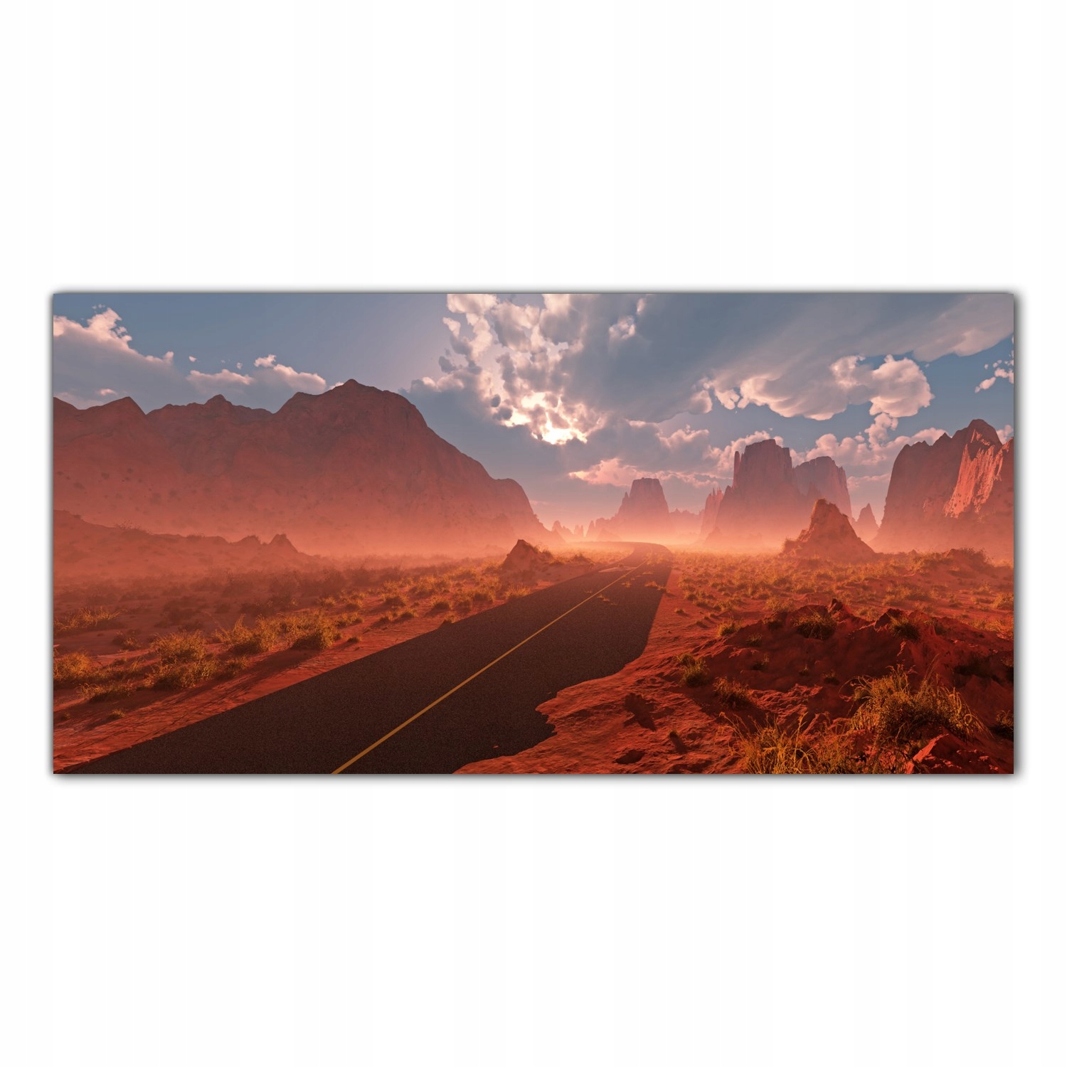 Cesta Poušť Písek 120x60 Tvrzené sklo panel