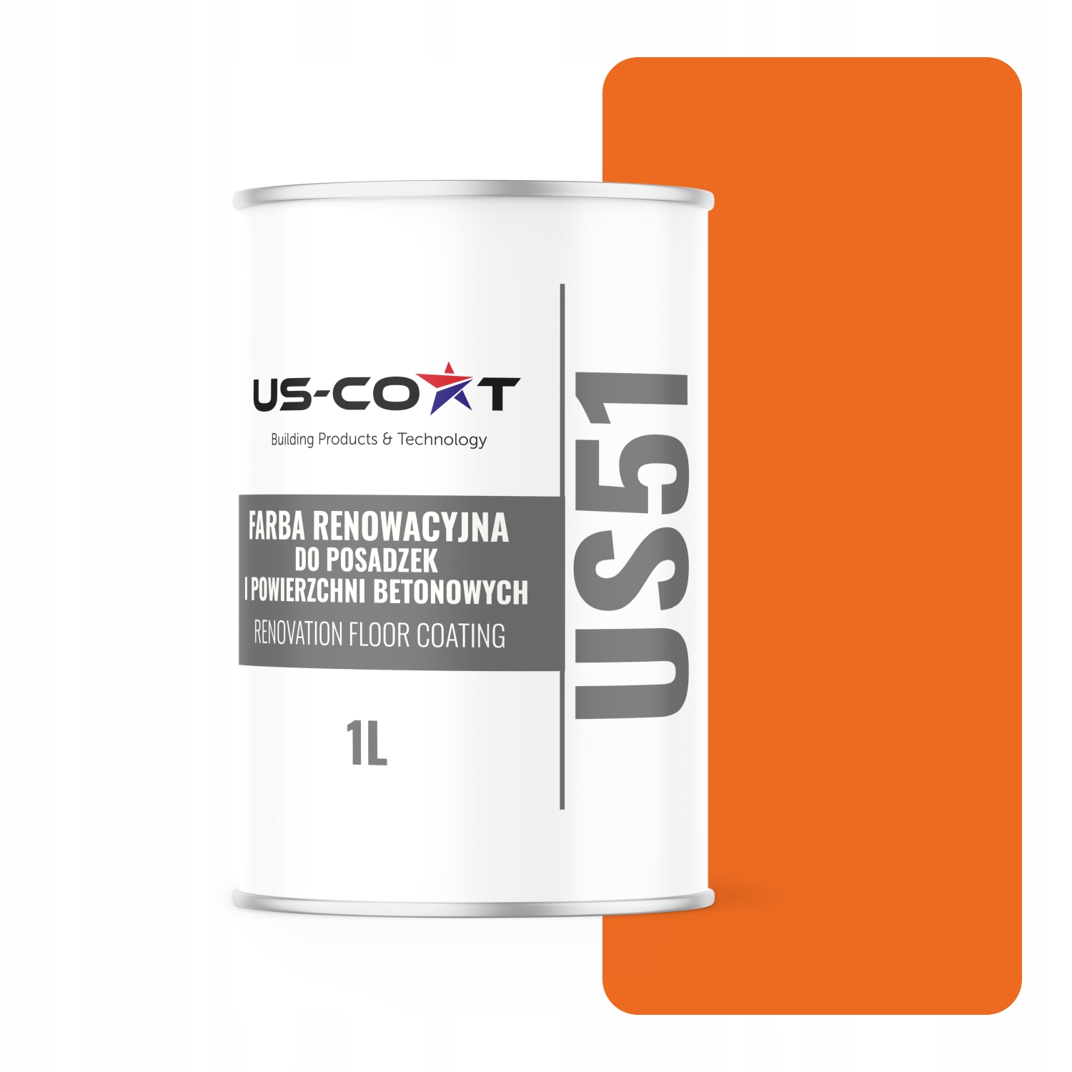 Barva Pro Renovaci Podlah Betonu Červená Oranžová RAL2008 Lesk 1L