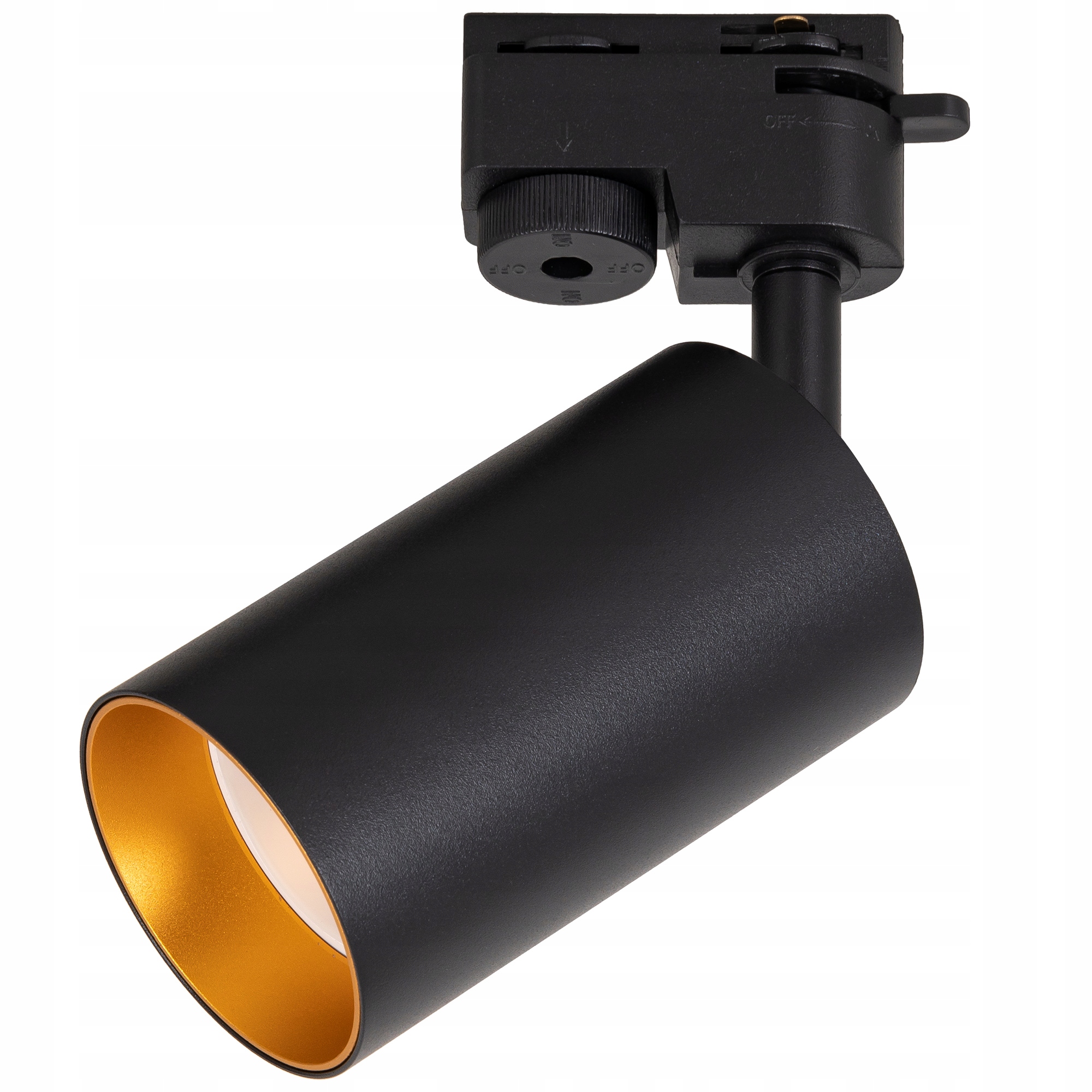 Zestaw oświetlenie szynowe 2m + 1m 5x lampa GU10 listwa CZARNA złota SZYNA Rodzaj szynoprzewód