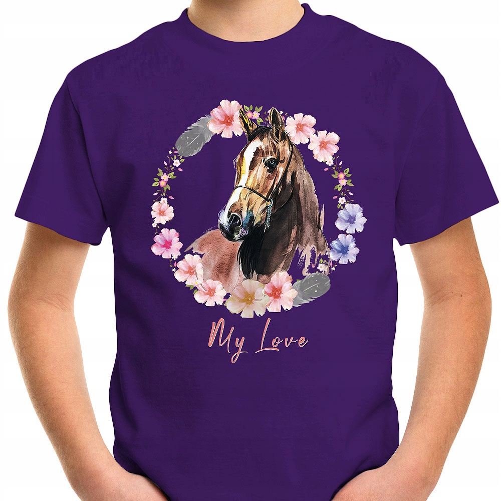 T-SHIRT KOSZULKA DLA DZIECKA KONIE 140 SUPER JAKOŚĆ