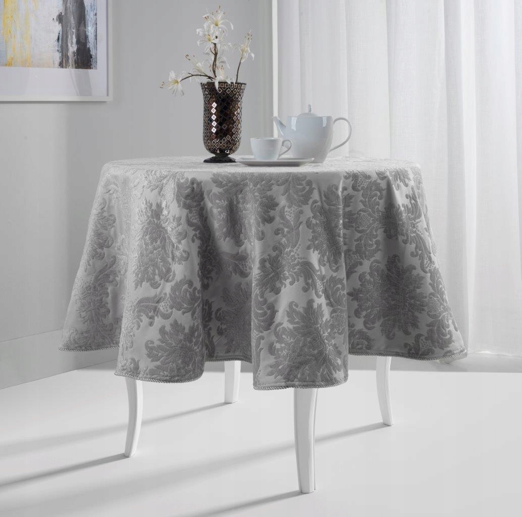 Obrus Premium Glamour Žakardová Tkanina Kolo 140 cm