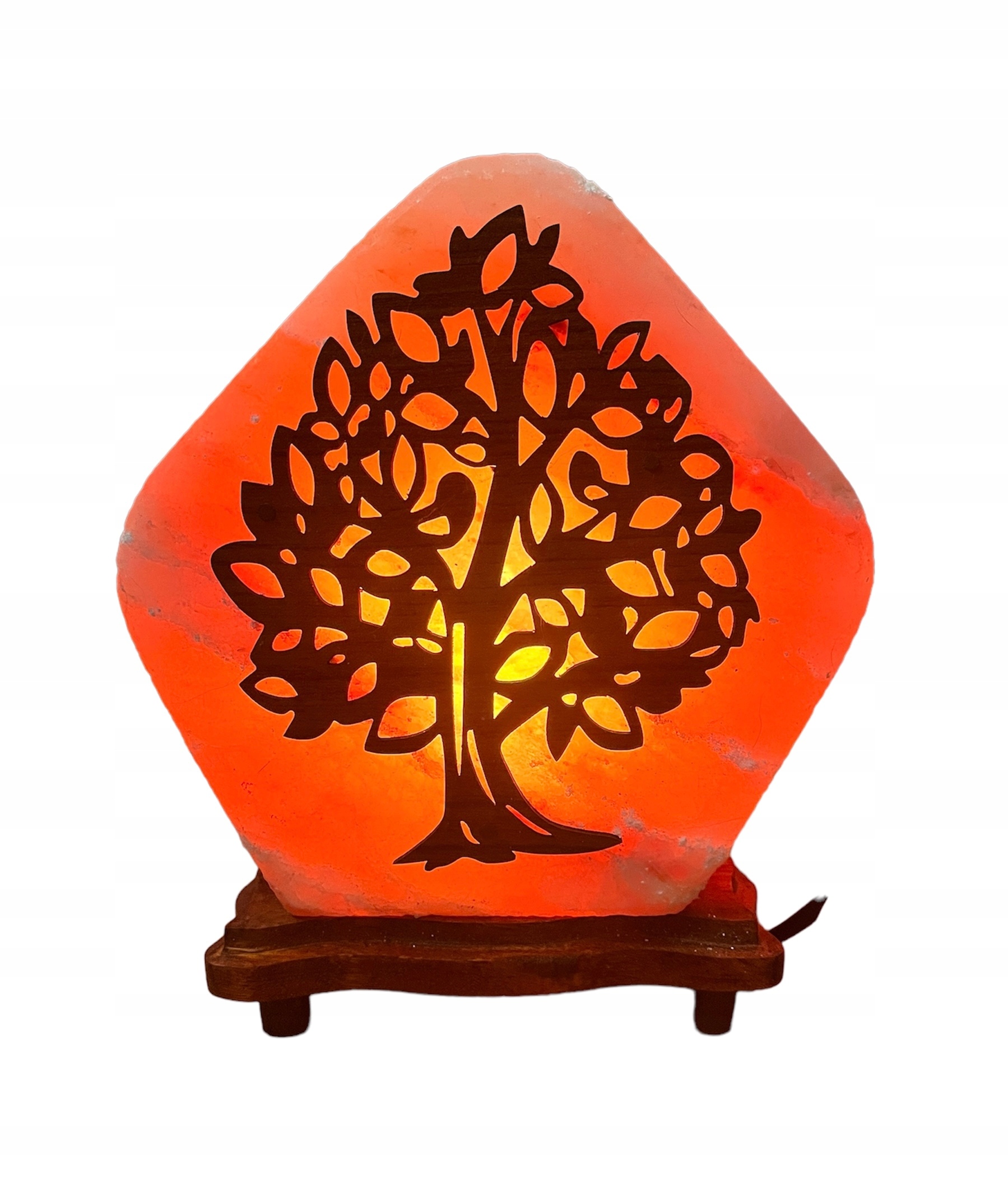 Lampa solna drzewo sól himalajska naturalna idealna na prezent jonizator Zasilanie sieciowe