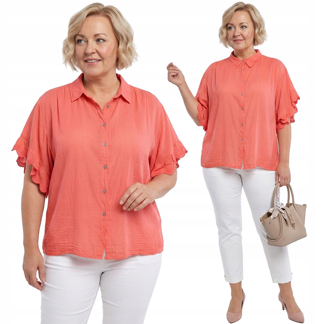 Korálová halenka plus size velikost 52-58