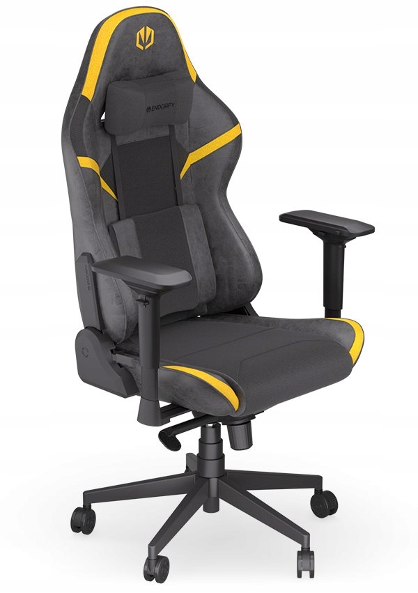 Endorfy herní židle Scrim Yl kombinace textil kůže černožlutá