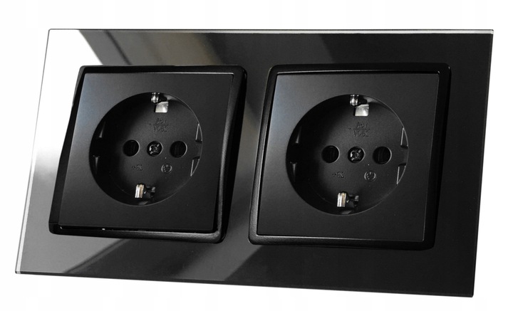 

Gniazdo Gniazdko Elektryczne Schuko Szklane Szkło