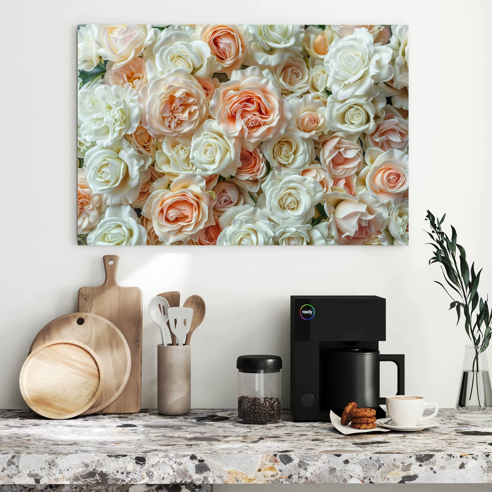 Magnetická tabule Kytice růží 90 × 60 cm