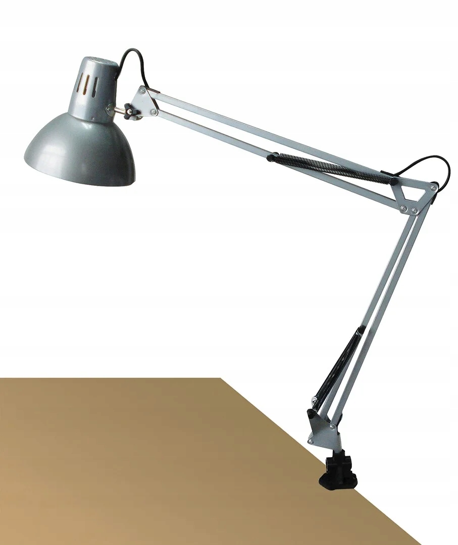 Lampa biurkowa przykręcana kreślarska regulowana srebrna 70 cm Rabalux