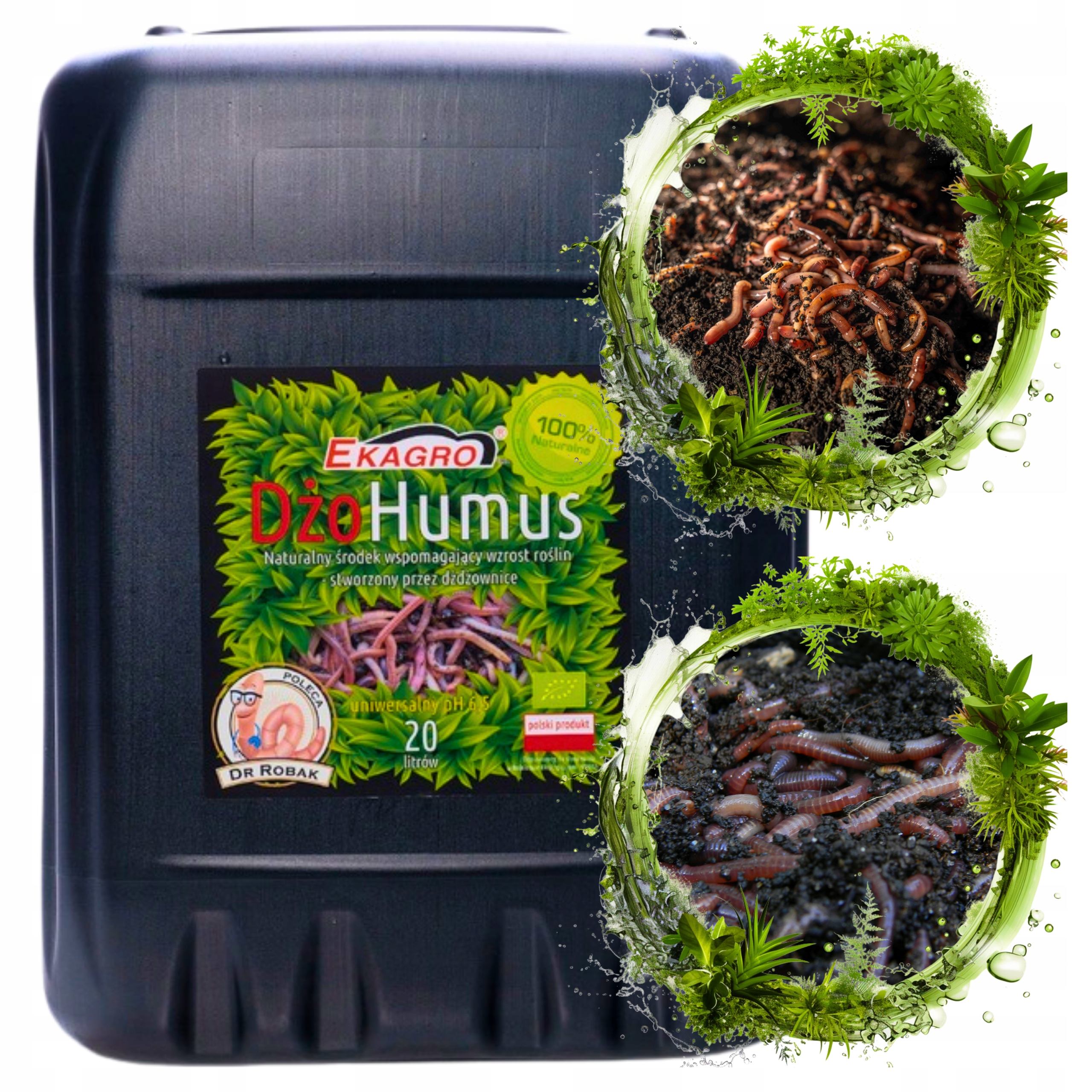 Biohumus Uniwersalny do Warzyw Roślin Owoców i Trawników 20L Dżohumus