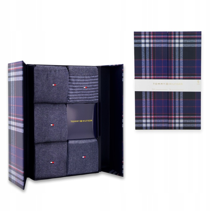 Ponožky Tommy Hilfiger Pánské 5 Párů Giftbox 5 Pak Dárek vel. 43-46 Jeans