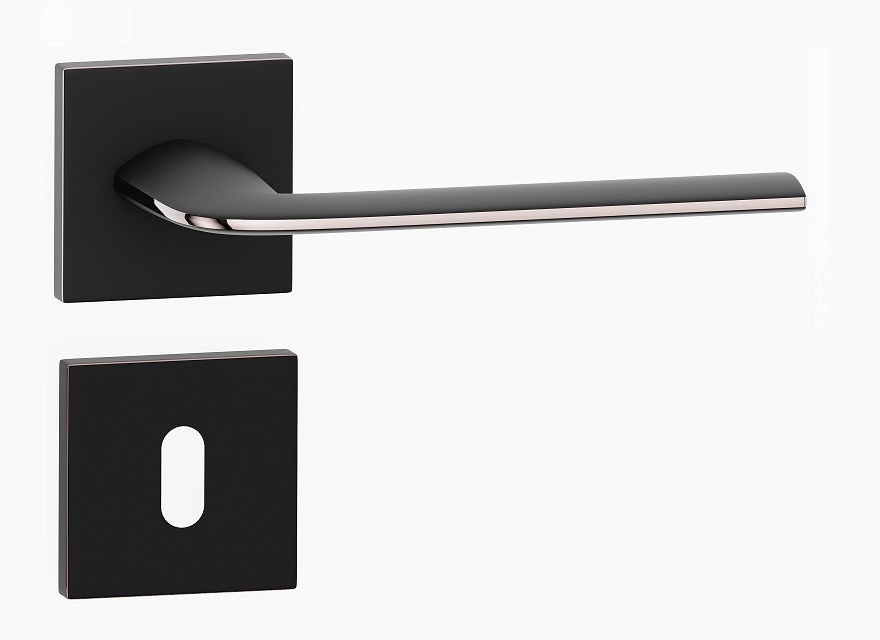 klika na dveře komplet klíč rozety štítek StingerII čtvercová černá