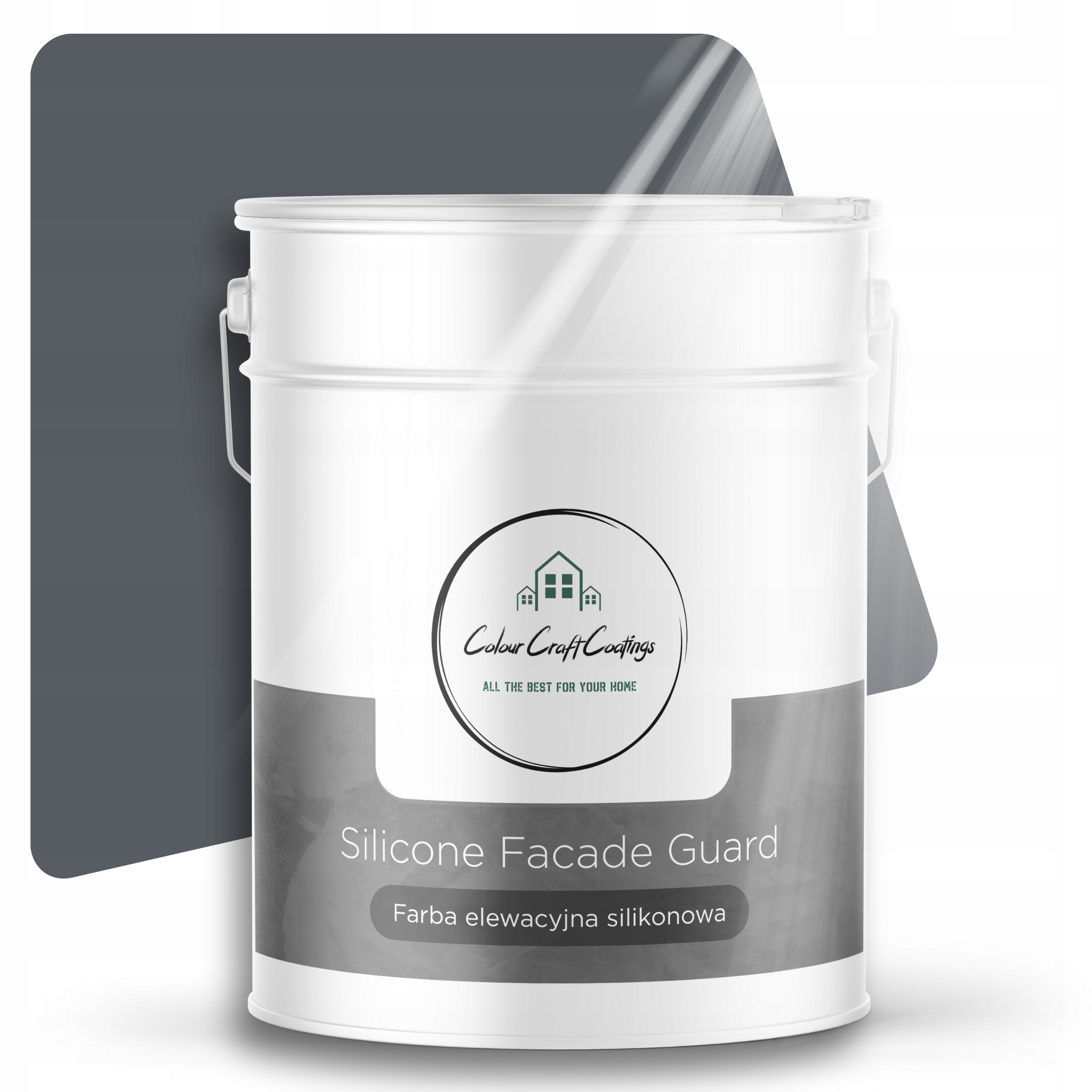 Fasádna Farba Vonkajšia Silikónová Grafitová 10 L F7016