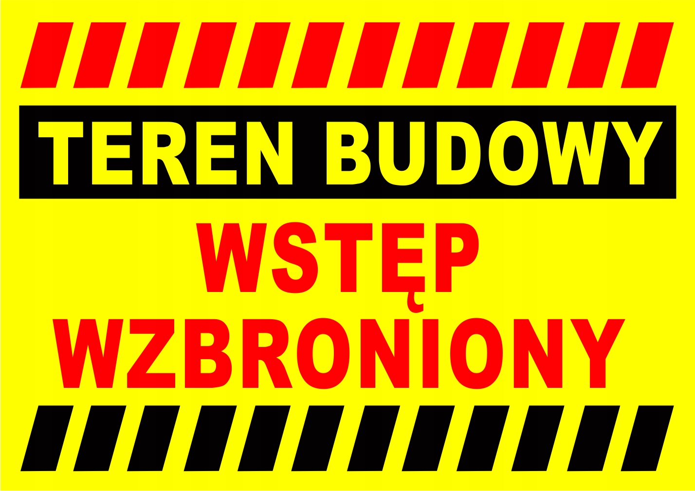 

Tabliczka Teren Budowy Wstęp Wzbroniony 35x50 Pcv