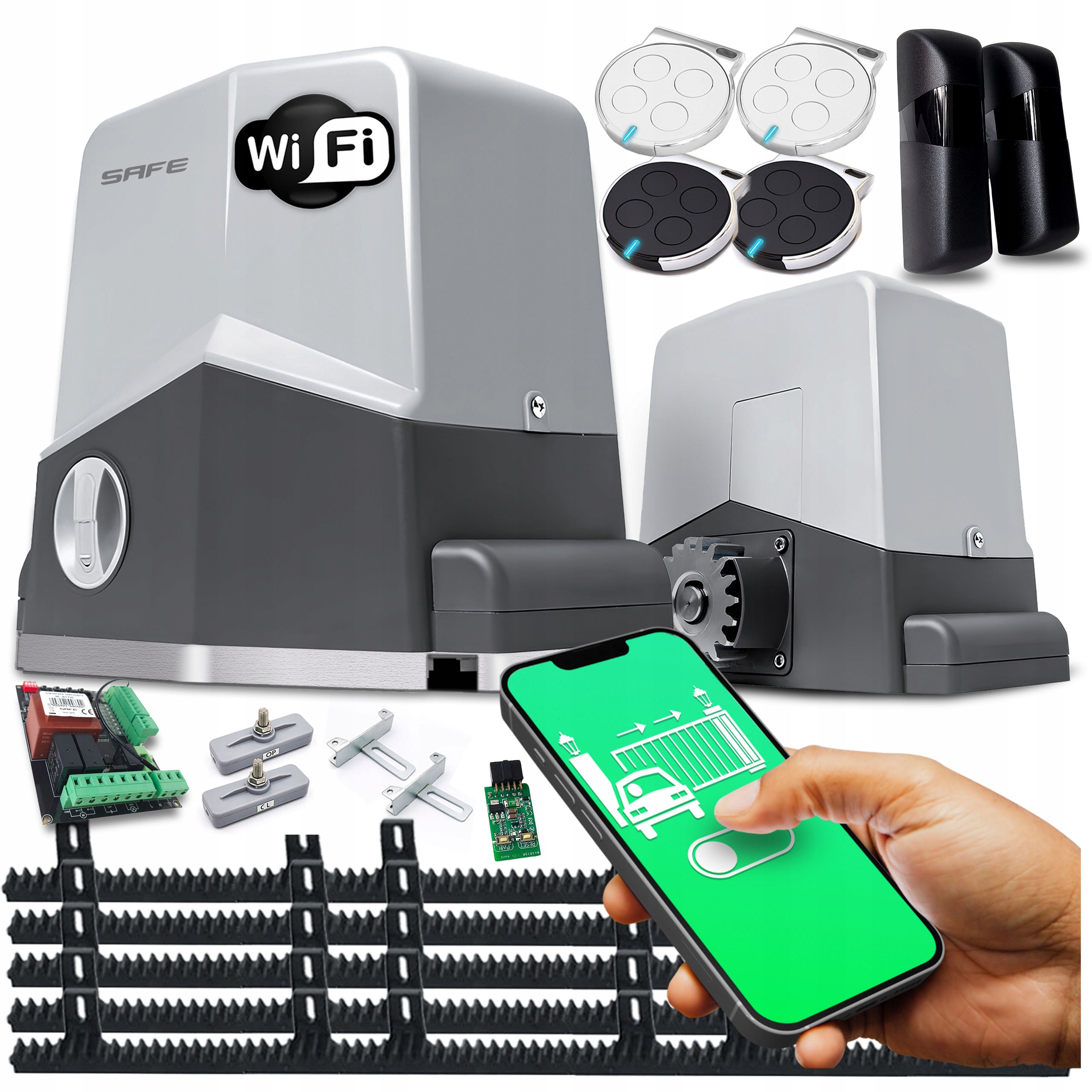 Set Pohon Pro Posuvnou Bránu Pohon dálkové ovládání 600 kg Wifi automatová lišta