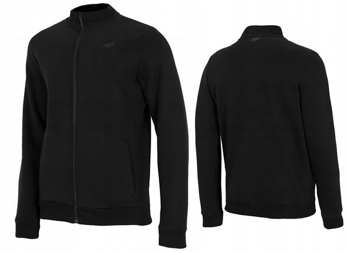 

4F Bluza Męska Bawełniana Rozpinana BLM351 Blck XL