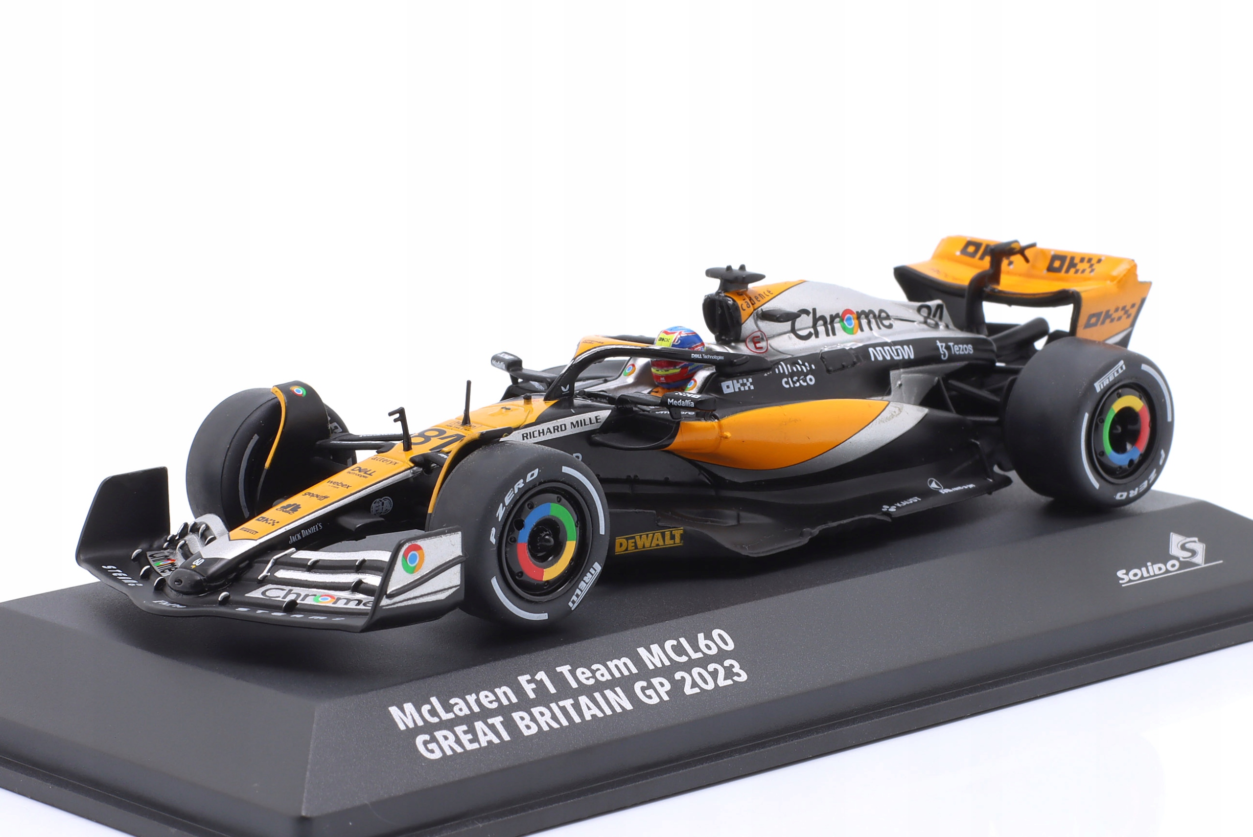 McLaren MCL60 #81 Piastri 4. Velká Británie Gp F1 Formule 1 2023 Solido 1:43
