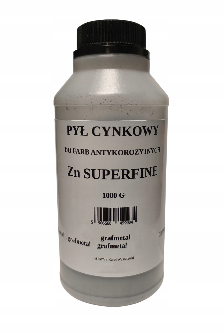 Pył cynkowy do farb antykorozyjnych proszek cynk superfine 1000g 1kg