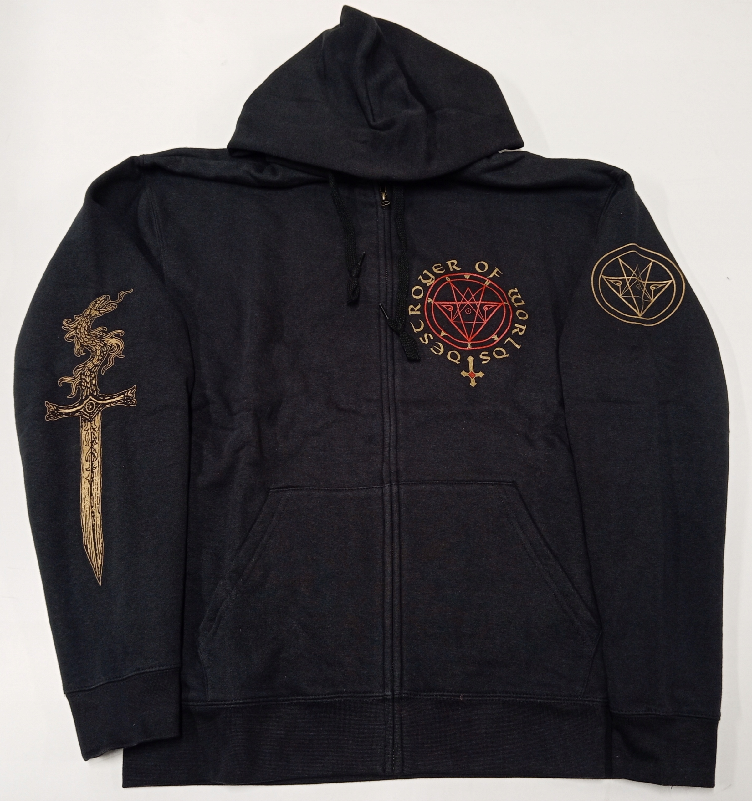 Yoth Iria kov mikina s kapucí zip L Rotting Christ