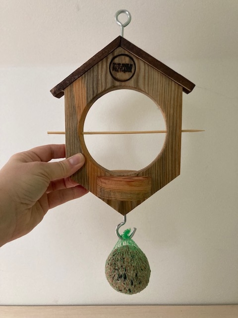 

Karmnik Dla Ptaków drewniany Eco wosk Kula Ziarna