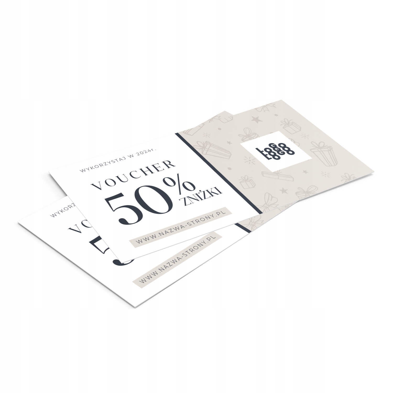 Vouchery upominkowe matowe 99x210mm GRUBE 350g DARMOWY PROJEKT 500 sztuk Marka inny