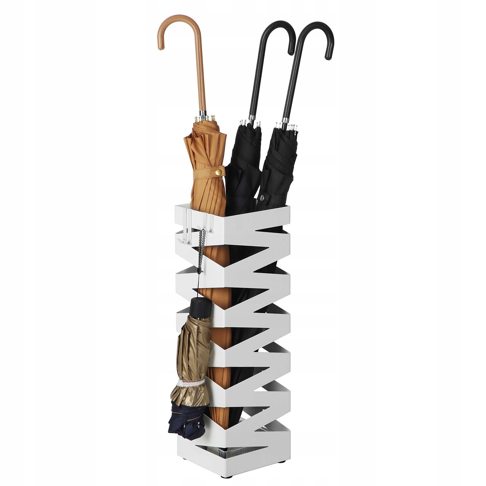 Moderní stojan na deštníky, kovový deštník 49 cm Loft, bílý