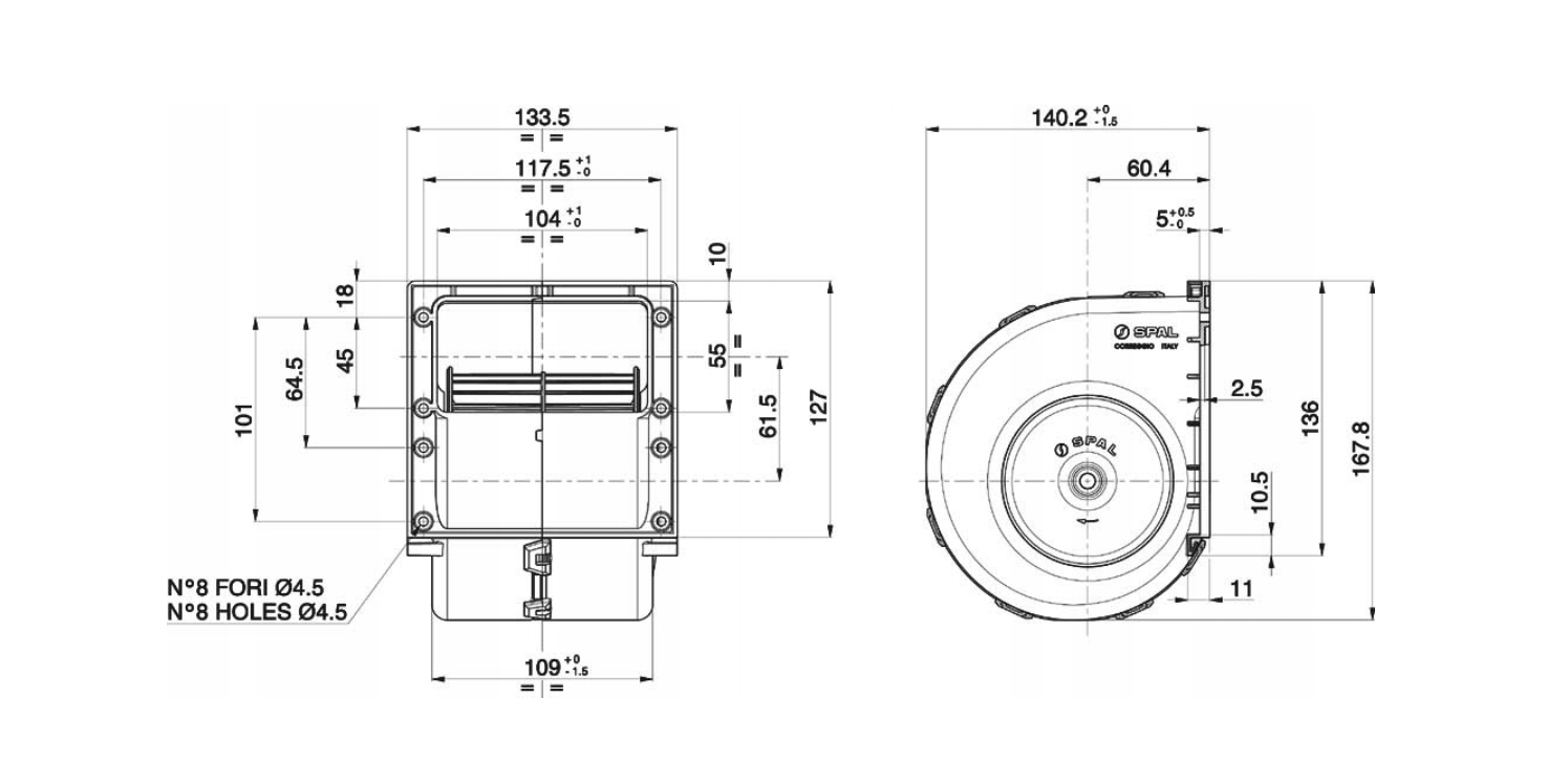 DMUCHAWA Wentylator SPAL 010 B70 74D Part manufacturer Spal